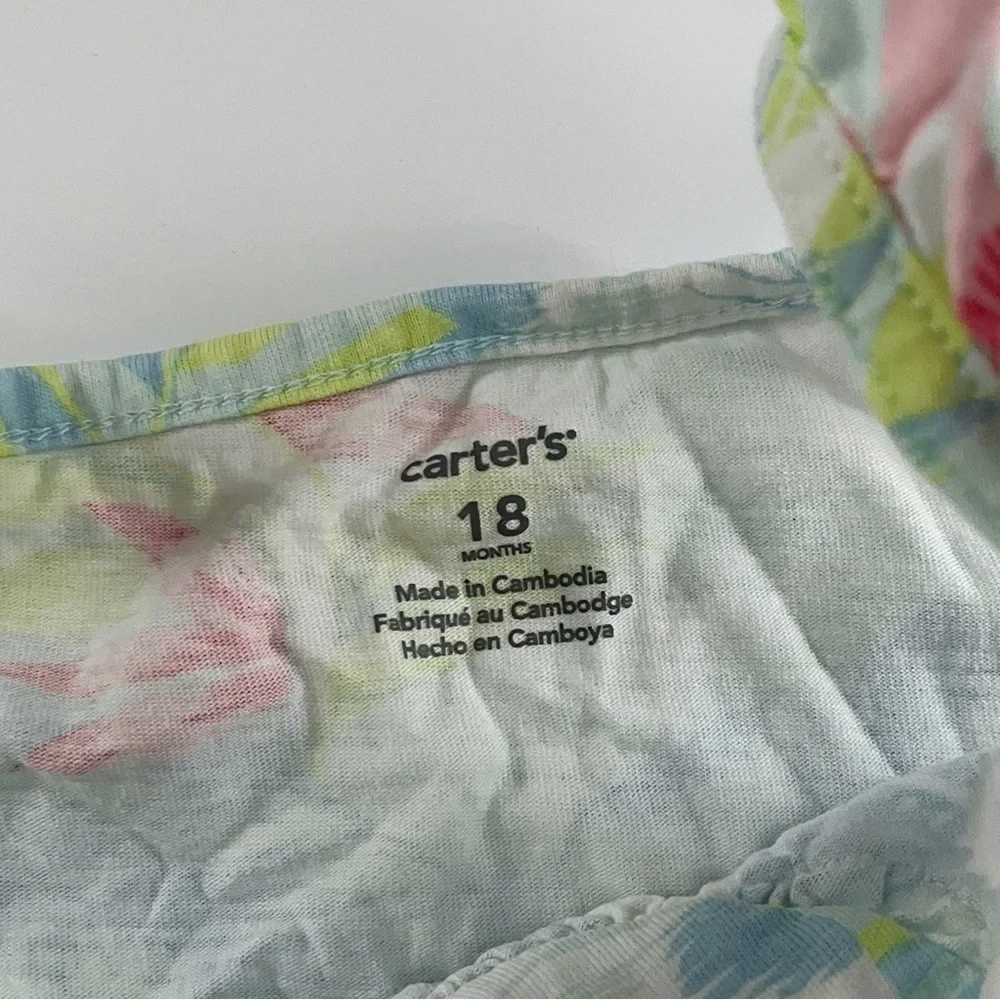 Carters • Floral Baby Onesie with Lace Detail